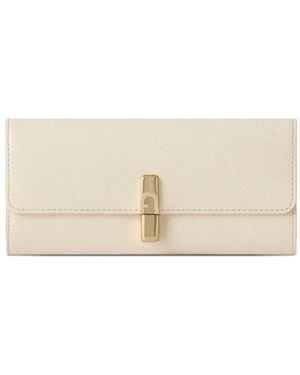 Furla Xl Iride Leather Wallet - Natural