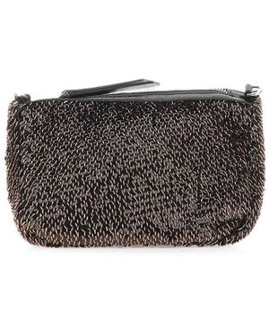 Gianni Chiarini Nora Pouch Sequin-Embellished Clutch Bag - Gray