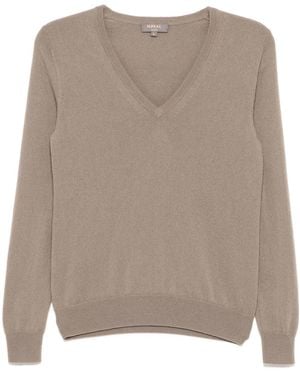 N.Peal Cashmere Phoebe Vネック プルオーバー - ブラウン
