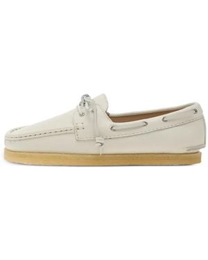 Clarks Leather Boat Shoes - White