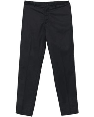 Moncler Pantalones Rectos Con Parche Del Logo - Azul