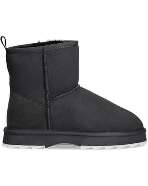 EMU Flat Ankle Boots - Black