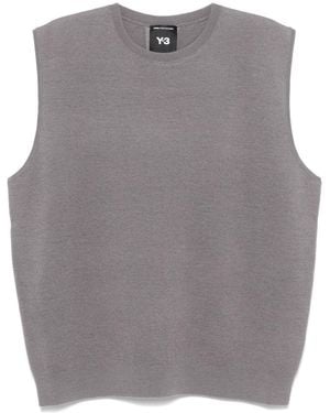 Y-3 3-Stripes Knitted Vest - Grey