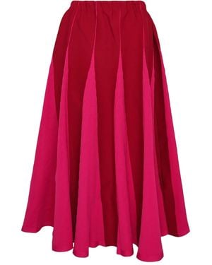 CFCL Conic Panelled Midi Skirt - Red