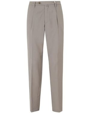 Myths Pleated-Detail Tailored Trousers - Grey