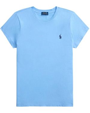 Polo Ralph Lauren Logo-Embroidered Crew-Neck T-Shirt - Blue