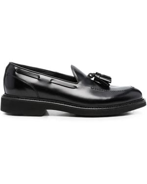 Canali Tassel-Detail Calf-Leather Loafers - Black