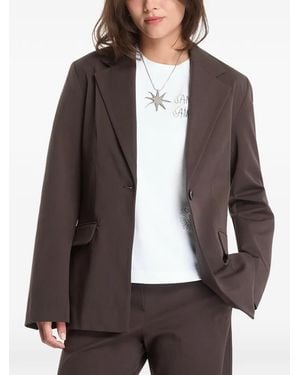 Samsøe & Samsøe Saheaven Single-Breasted Blazer - Brown