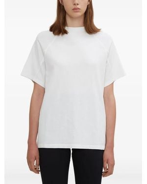 Olivier Theyskens Camiseta con cuello de canalé - Blanco