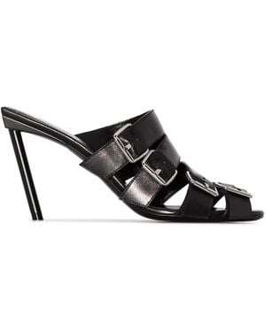 Balenciaga Strappy Buckled Sandals - Black