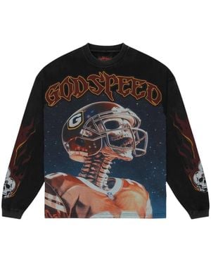 Godspeed Camiseta Morale Con Motivo Gráfico - Azul
