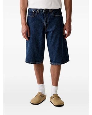 Levi's 470 Logo-Patch Denim Shorts - Blue