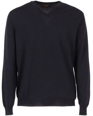 Zanone Vネック セーター - ブルー