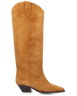 Isabel Marant Suede Pointed-Toe Boots - Brown