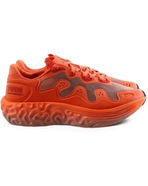 PUMA Mesh Paneled Chunky Sneakers - Red