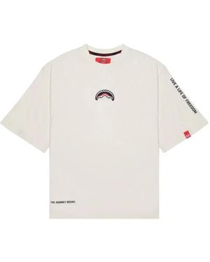 Sprayground T-Shirt Shark Mouth À Logo Imprimé - White