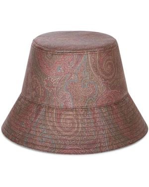 Etro Black Version Paisley Bucket Hat In - Brown