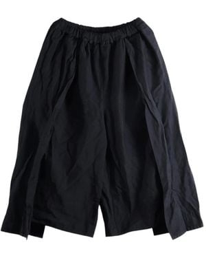 Comme des Garçons Pantalones Capri Con Pinzas - Negro