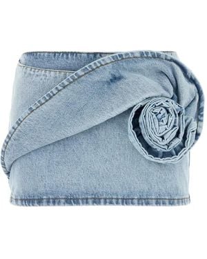 Magda Butrym Minirock aus Denim - Blau