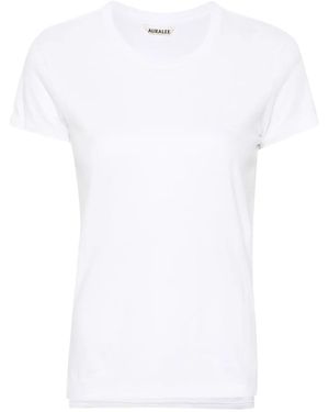 AURALEE Short-Sleeve Cotton T-Shirt - White