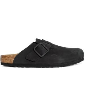 Birkenstock Mules Boston En Nubuck - Black