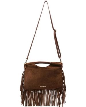 Marc Ellis Cameliacm Fringe-Trim Suede Tote Bag - Brown
