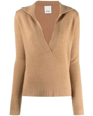 Allude Sweatshirt With Logo - Natural