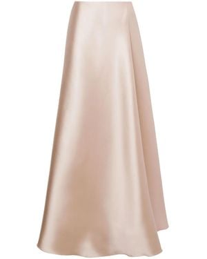 Alberta Ferretti High-Waisted A-Line Skirt - Natural