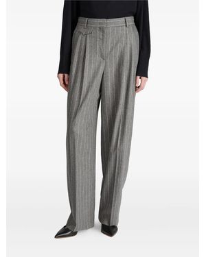 Incotex Pinstripe Trousers - Black