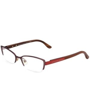McQueen Rectangle-Frame Glasses - Red
