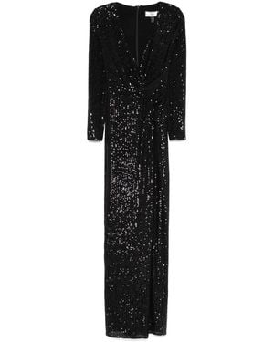 Nissa Sequinned Maxi Dress - Black