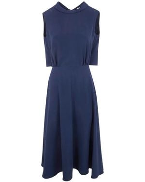 Aspesi Robe Courte À Empiècements Drapés - Bleu