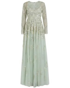 Mac Duggal Langärmeliges Maxikleid mit Perlen - Grün