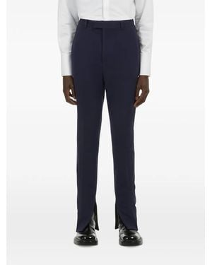 Ferragamo Tailored Split-Hem Pants - Blue