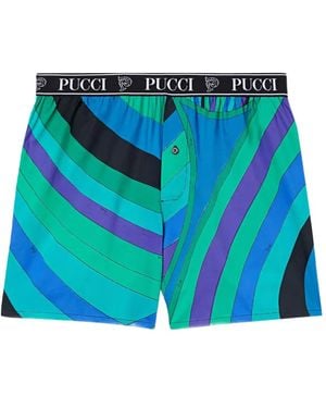 PUCCI Boxershorts Mit Iride-Print - Blau