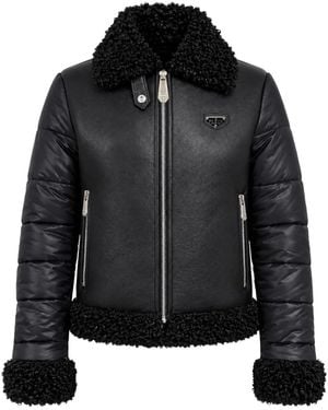 Philipp Plein Giacca Con Placca Logo - Nero