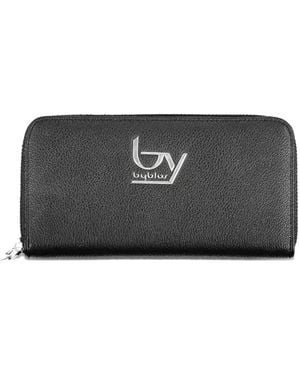 Byblos Logo-Plaque Zip-Around Wallet - Black
