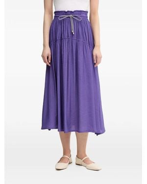 La Petite Francaise Josette Drawstring Midi Skirt - Purple