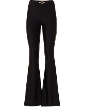 Just Cavalli Ring-Detail Trousers - Black