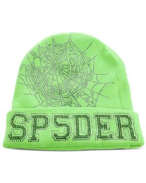 Sp5der Beanie mit Strass - Grün