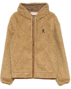 Marni Hooded Zip-Up Jacket - Natural