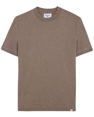 NOWADAYS Mélange Crew-Neck T-Shirt - Brown