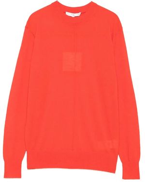 Tibi Crew-neck Panelled Sweater - レッド