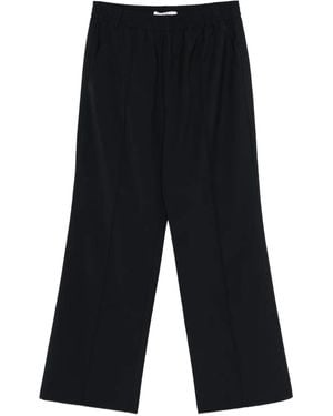 Tibi Pantalon À Taille Élastiquée - Noir
