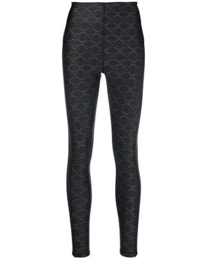 PUMA Monogram-Print Leggings - Black