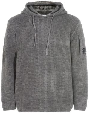 C.P. Company Waffle-Knit Hoodie - Grey