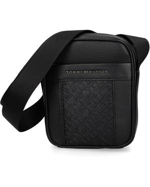 Tommy Hilfiger Th Monogram Messenger Bag - Black