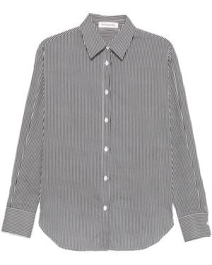 Frankie Shop Peri Striped Button-Down Shirt - Gray
