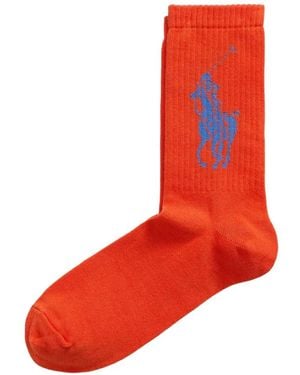 Polo Ralph Lauren Logo-Embellished Socks - Red