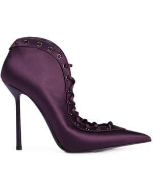 Le Silla Colette Lace-Up Ankle Boots - Purple